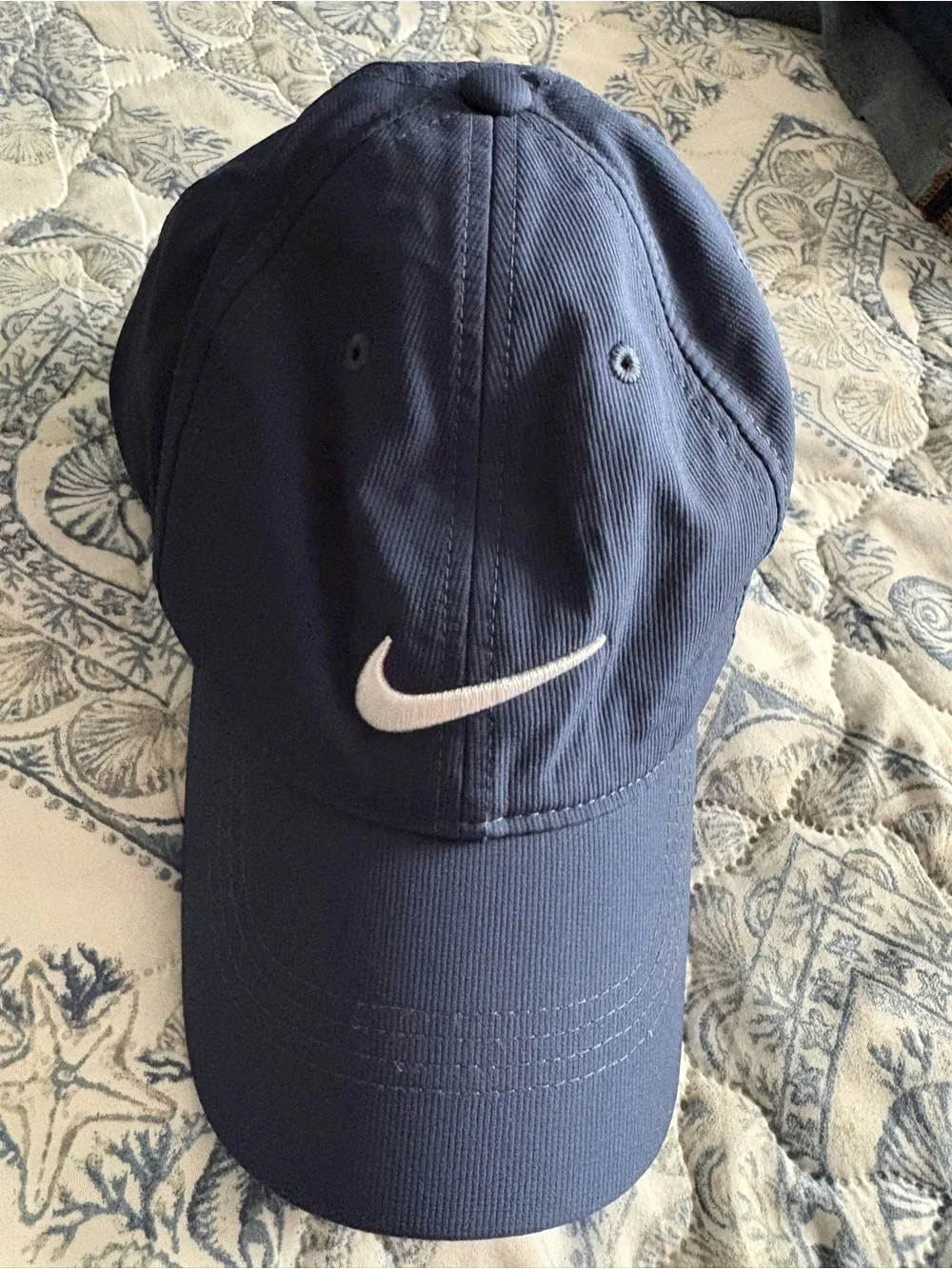 Nike Navy Baseball Cap with White Swoosh